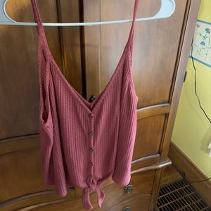 Button and Tie Tank Top